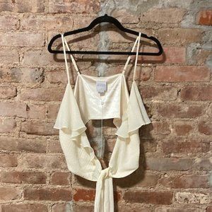 Donna Mizani - Pheobe Cream Wrap Crop Top